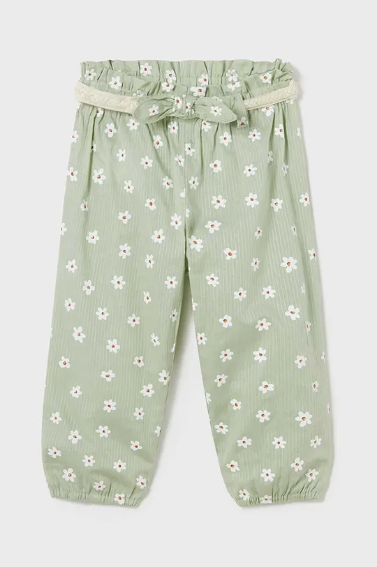 zielony Mayoral spodnie bawełniane niemowlęce Dziewczęcy