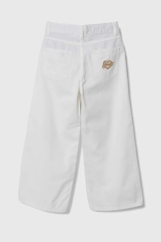 Παιδικό βαμβακερό παντελόνι Guess λευκό