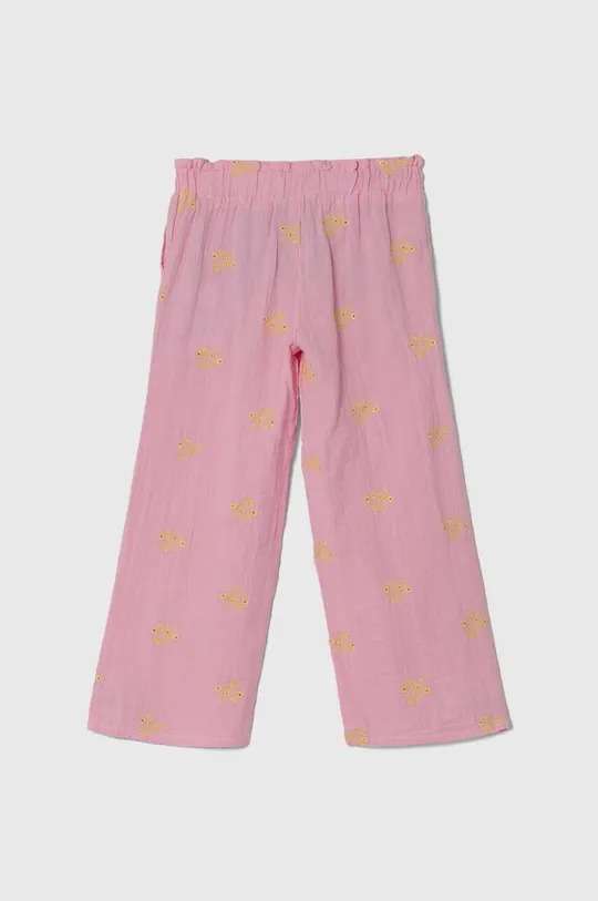 Guess spodnie bawełniane dziecięce różowy