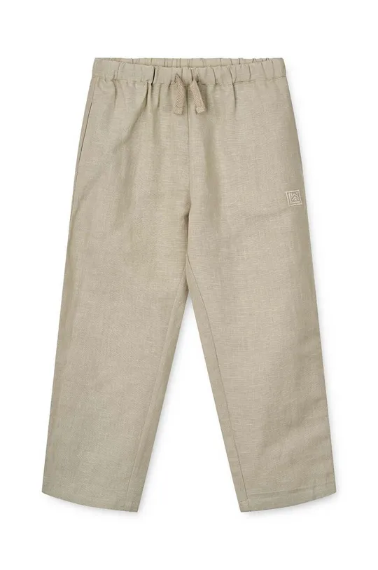 μπεζ Παντελόνι με λινό μείγμα για παιδιά Liewood Orlando Linen Pants Παιδικά