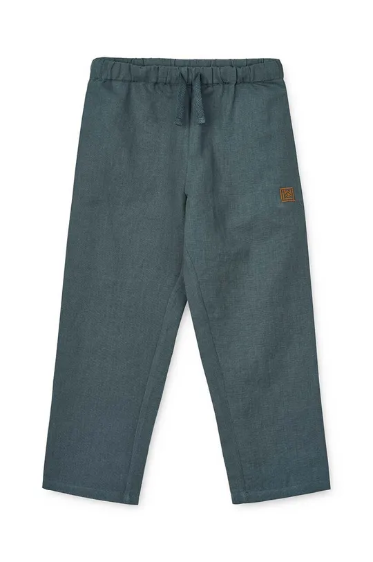 Детские бюки с примесью льна Liewood Orlando Linen Pants голубой