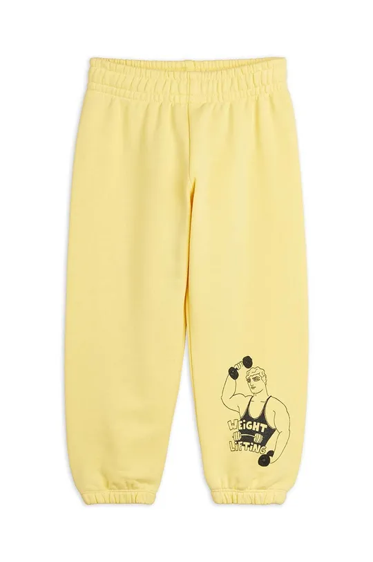 жовтий Дитячі бавовняні штани Mini Rodini Дитячий