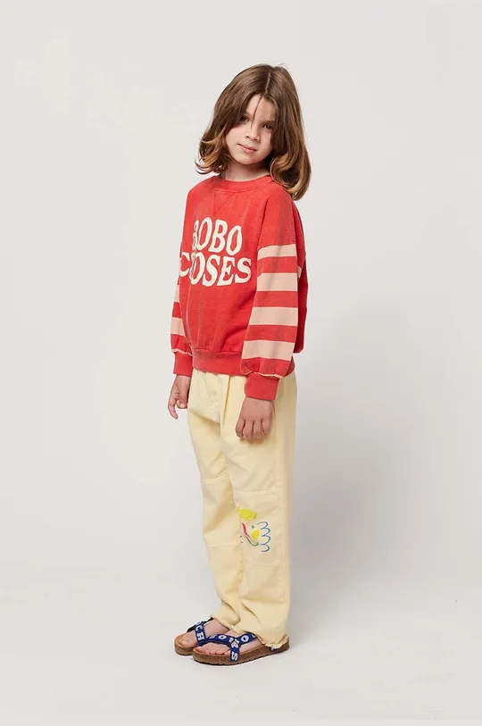 żółty Bobo Choses spodnie bawełniane dziecięce Dziecięcy