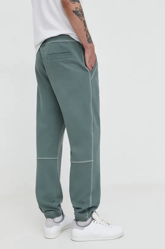 Βαμβακερό παντελόνι HUGO πράσινο