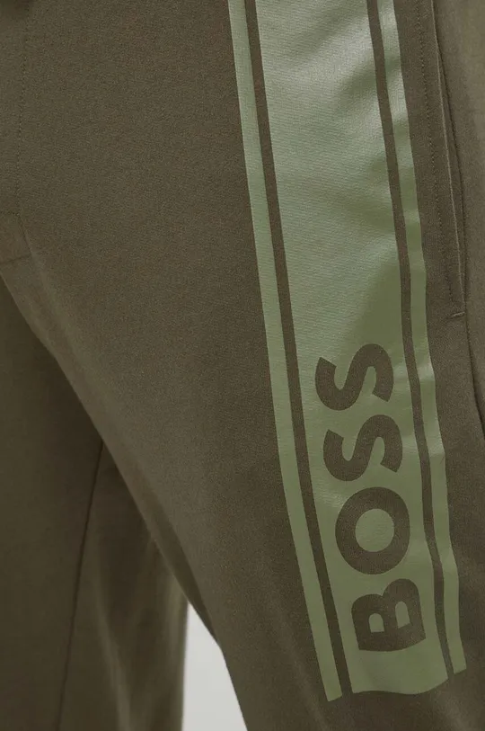 zelena Homewear pamučne hlače BOSS