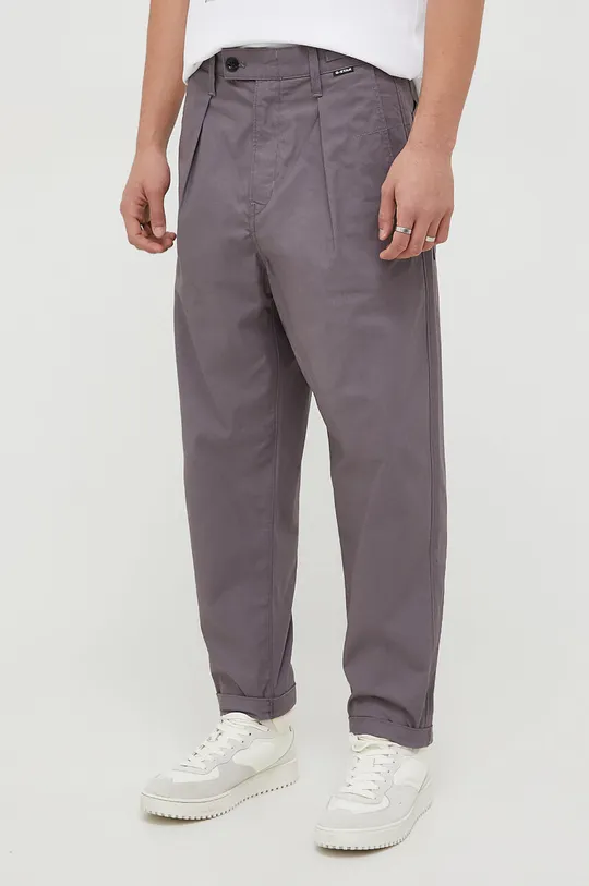 fioletowy G-Star Raw spodnie bawełniane Męski
