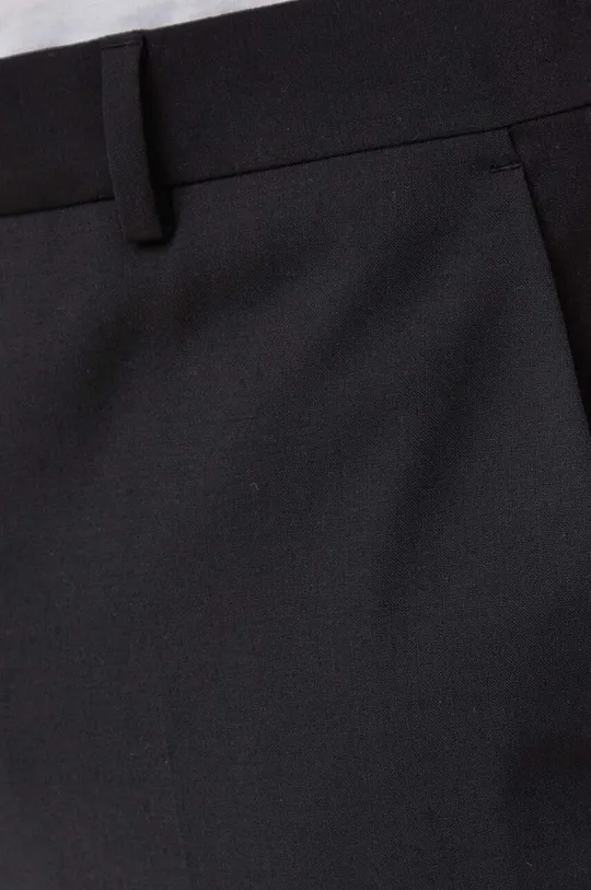 czarny Calvin Klein spodnie wełniane