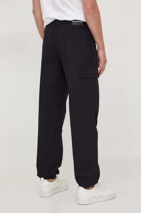 Calvin Klein Jeans pamut nadrág fekete