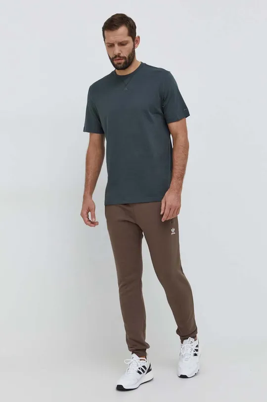 adidas Originals spodnie dresowe brązowy