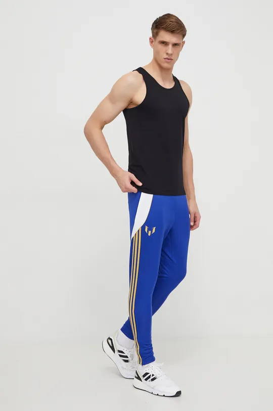 блакитний Штани для тренувань adidas Performance Messi Чоловічий
