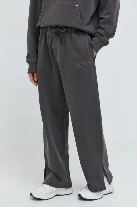 szürke Karl Lagerfeld Jeans pamut melegítőnadrág Férfi