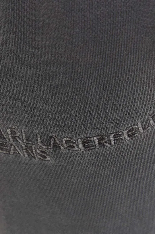 szürke Karl Lagerfeld Jeans pamut melegítőnadrág