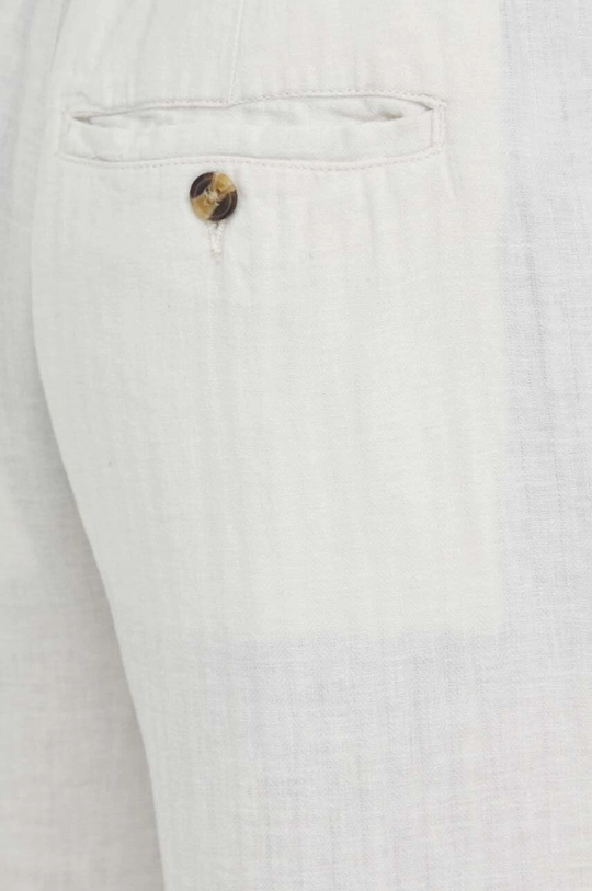 beige Lindbergh pantaloni in lino misto