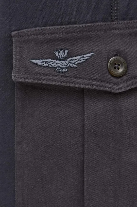 сірий Бавовняні спортивні штани Aeronautica Militare