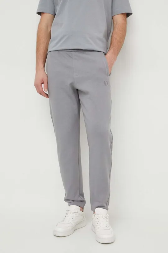 szary Armani Exchange spodnie dresowe bawełniane Męski