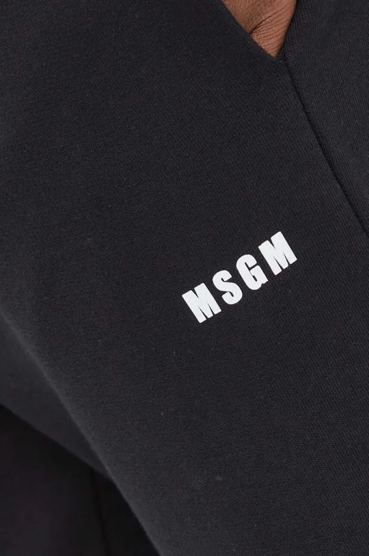 чёрный Хлопковые спортивные штаны MSGM