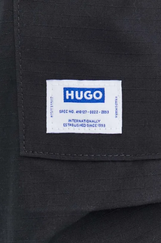 чорний Бавовняні штани Hugo Blue