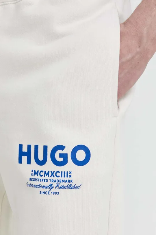 бежевый Хлопковые спортивные штаны Hugo Blue