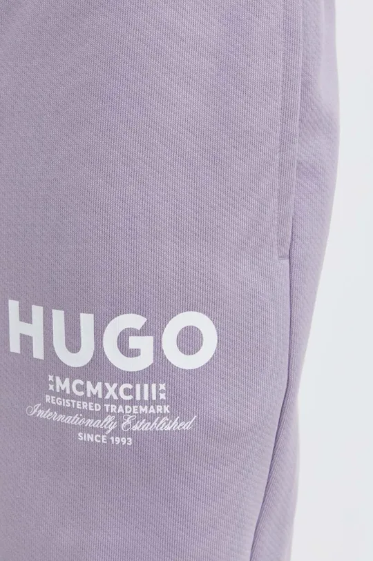 фіолетовий Бавовняні спортивні штани Hugo Blue