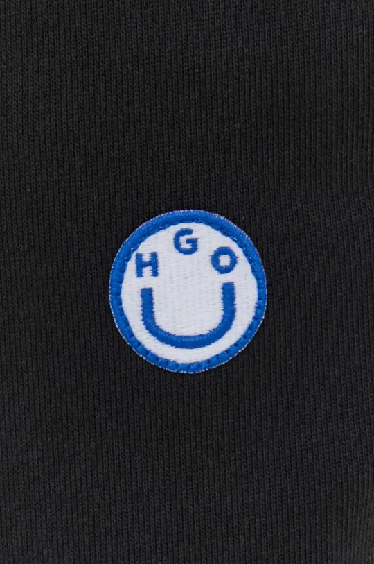 czarny Hugo Blue spodnie dresowe bawełniane
