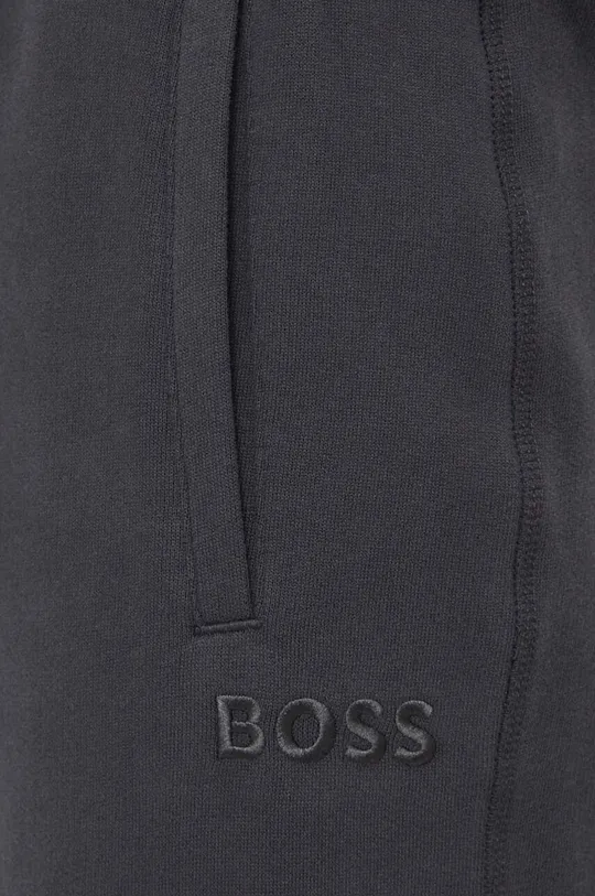 чёрный Хлопковые спортивные штаны BOSS