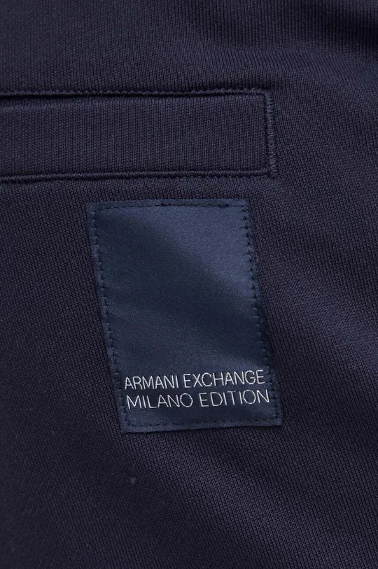 mornarsko modra Bombažen spodnji del trenirke Armani Exchange