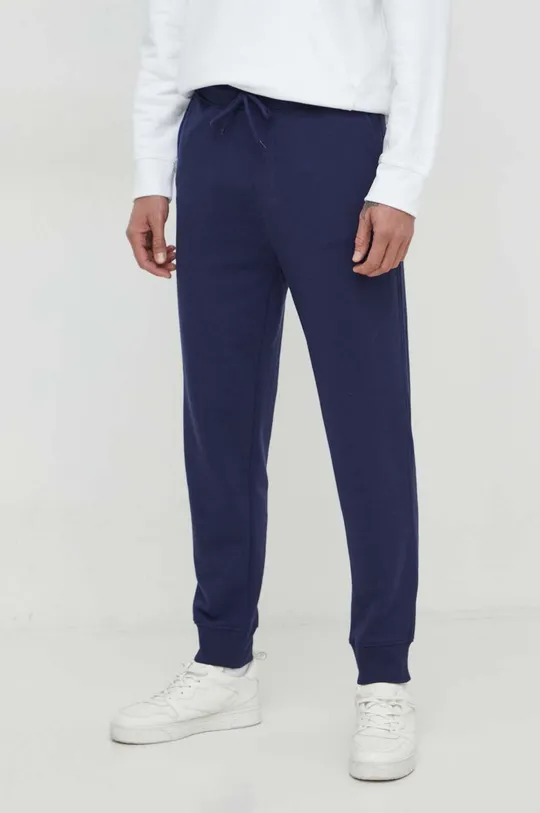 blu navy United Colors of Benetton pantaloni da jogging in cotone Uomo