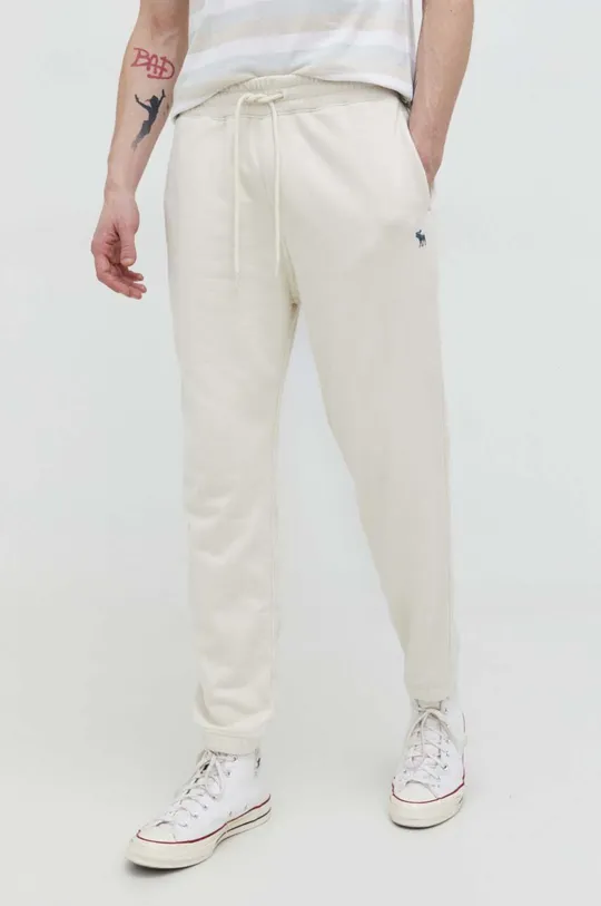 beżowy Abercrombie & Fitch spodnie dresowe Męski
