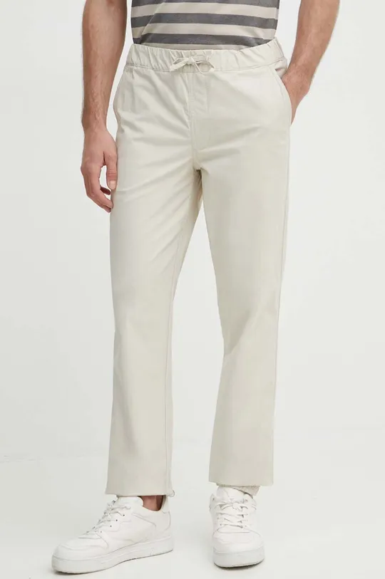beżowy Pepe Jeans spodnie PULL ON CUFFED SMART PANTS Męski