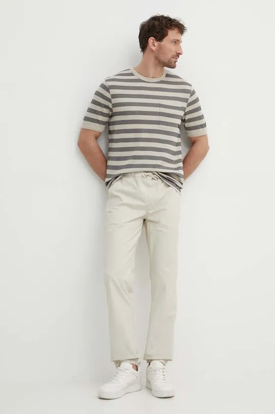 Pepe Jeans spodnie PULL ON CUFFED SMART PANTS beżowy