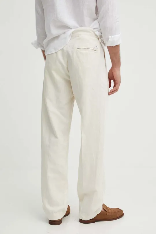 Hlače Pepe Jeans RELAXED PLEATED LINEN PANTS 54% Pamuk, 46% Lan
