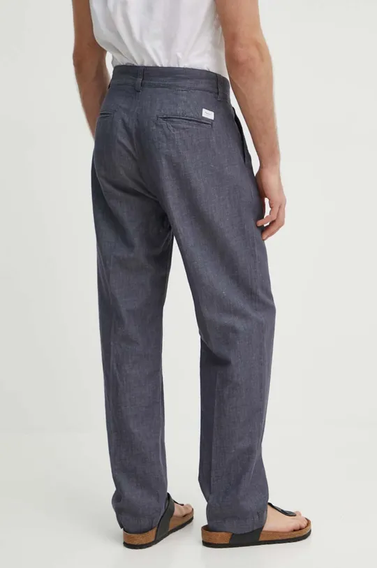 Pepe Jeans nadrág RELAXED PLEATED LINEN PANTS 54% pamut, 46% len