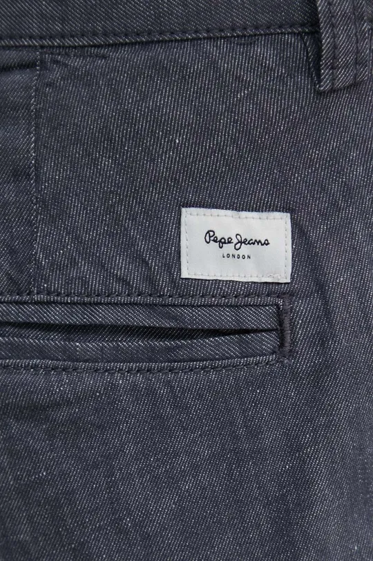sivá Nohavice Pepe Jeans RELAXED PLEATED LINEN PANTS