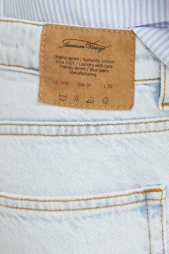 niebieski American Vintage jeansy 5 POCHES LE DROIT