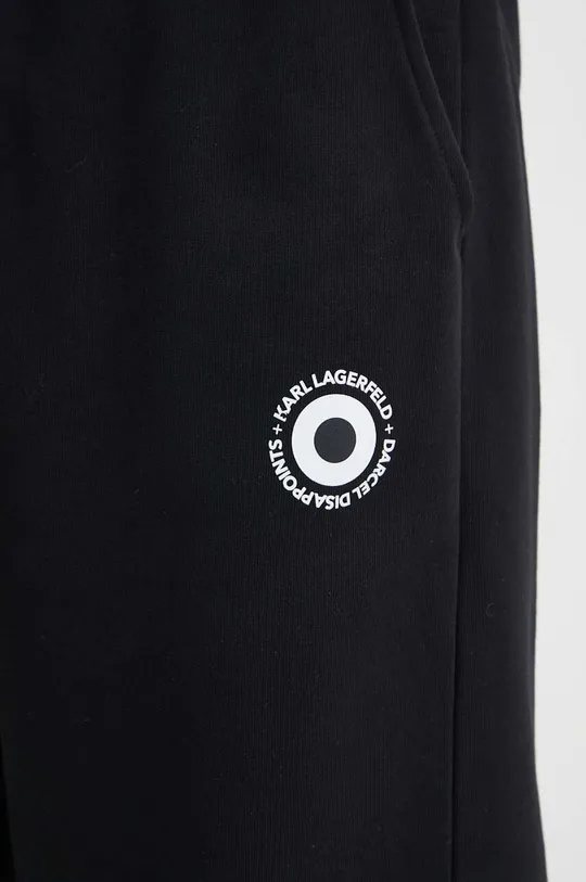 czarny Karl Lagerfeld spodnie dresowe bawełniane Dour Darcel X Karl
