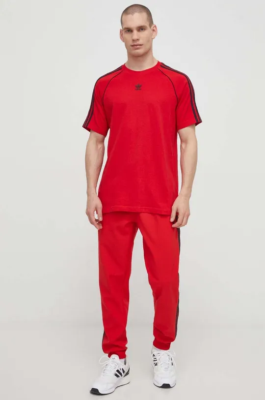 Donji dio trenirke adidas Originals SST Bonded Track Pants crvena