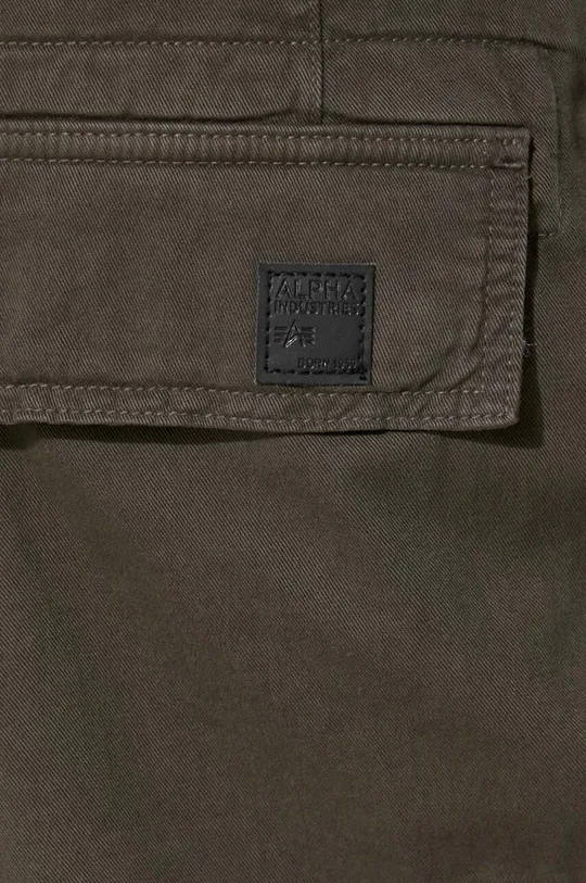 zielony Alpha Industries spodnie bawełniane Agent Pant