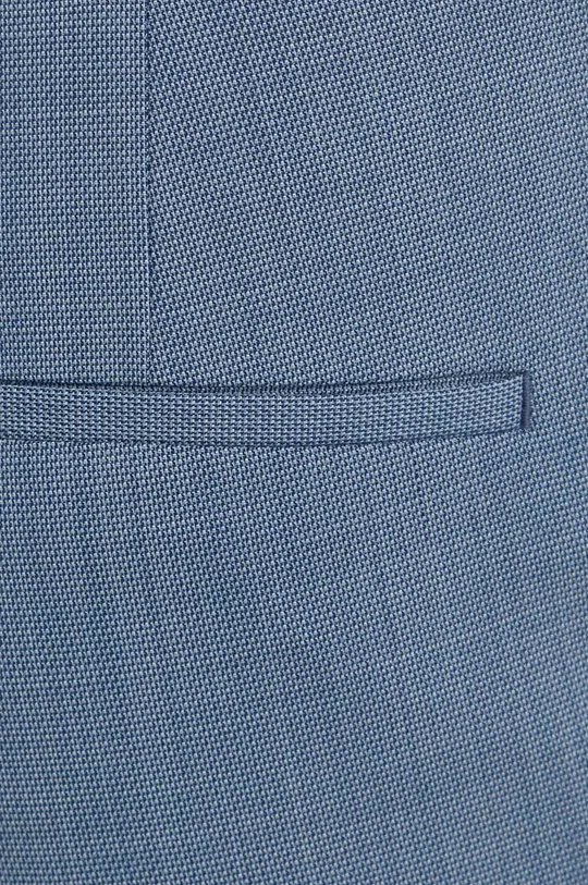 niebieski Calvin Klein spodnie z domieszką wełny