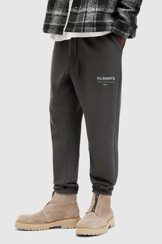szary AllSaints spodnie dresowe bawełniane UNDERGROUND Męski