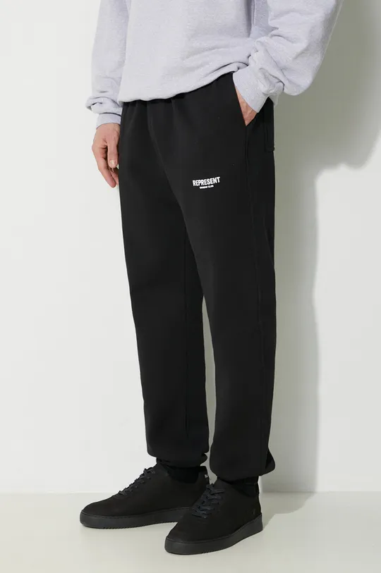 μαύρο Βαμβακερό παντελόνι Represent Owners Club Sweatpant