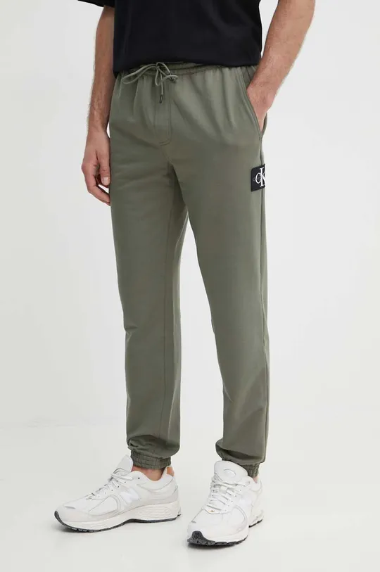 zielony Calvin Klein Jeans spodnie dresowe Męski
