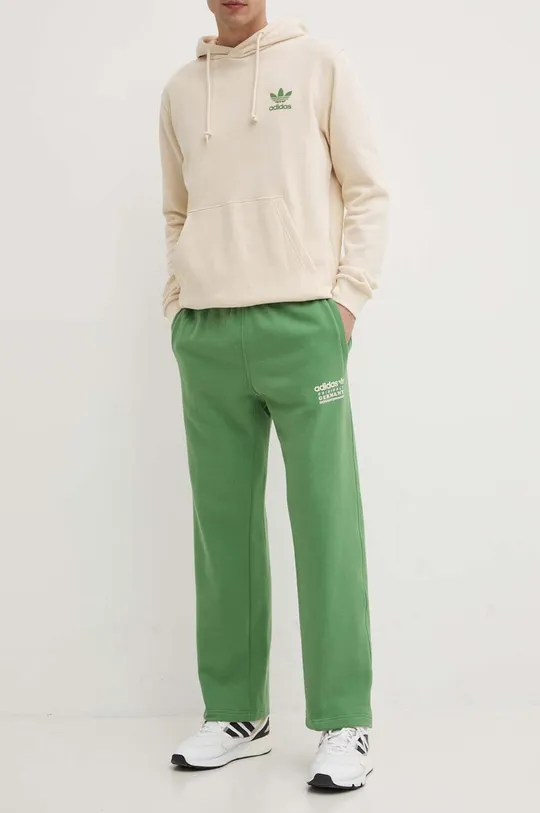 zielony adidas Originals spodnie dresowe bawełniane Męski