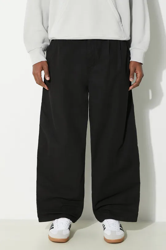 czarny Carhartt WIP spodnie bawełniane Colston Pant