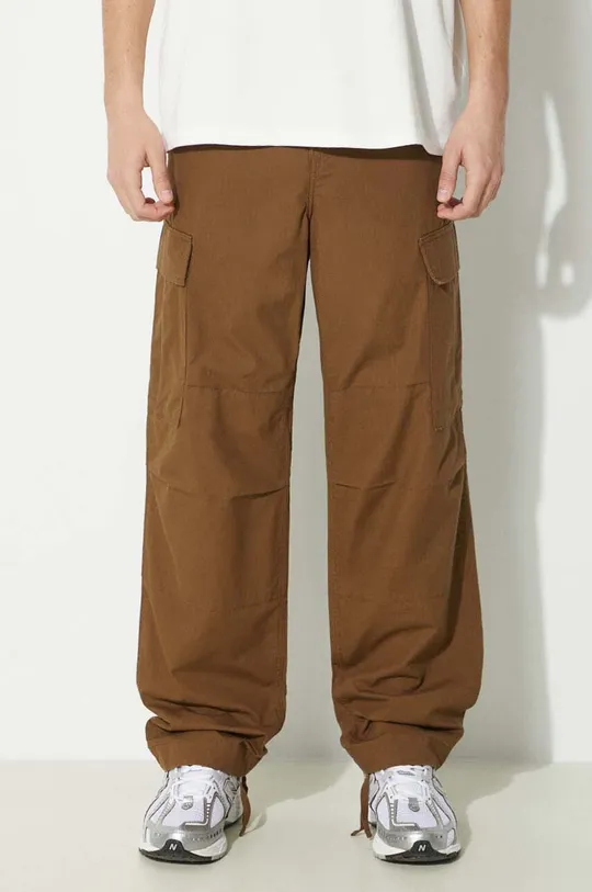 smeđa Pamučne hlače Carhartt WIP Regular Cargo Pant Muški