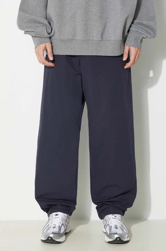 blu navy Carhartt WIP pantaloni in cotone Calder Pant Uomo