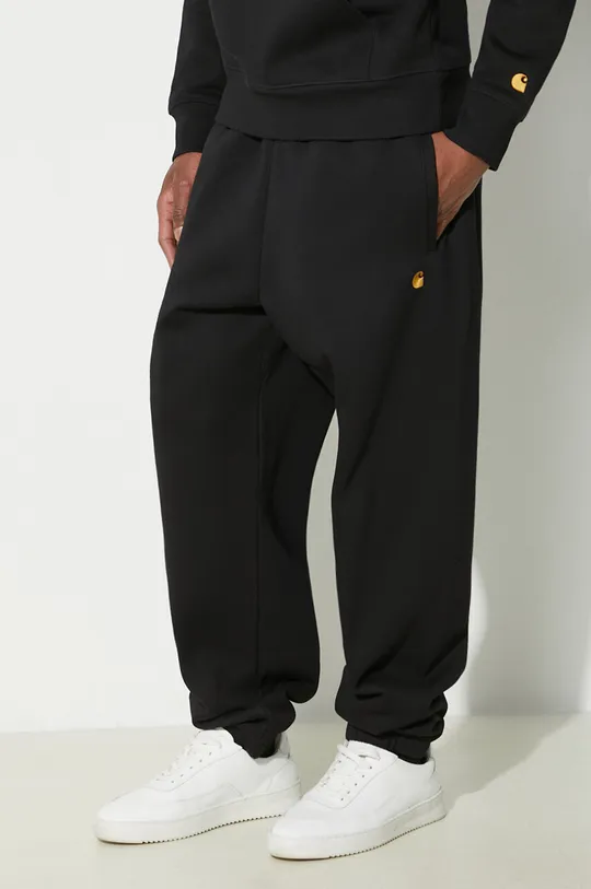 czarny Carhartt WIP spodnie dresowe Chase Sweat Pant Męski