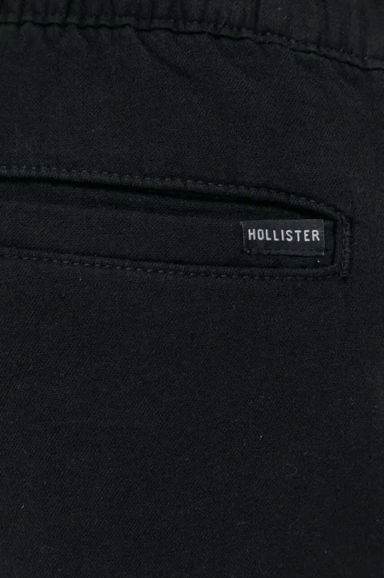 czarny Hollister Co. spodnie z domieszką lnu