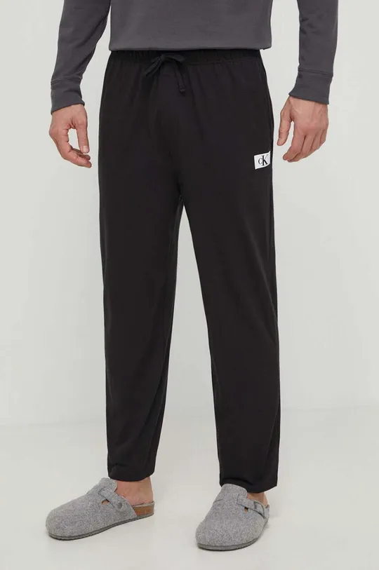 crna Homewear pamučne hlače Calvin Klein Underwear Muški
