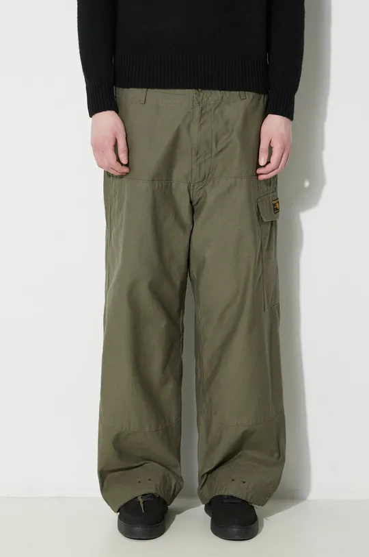 πράσινο Βαμβακερό παντελόνι Human Made Military Easy Pants