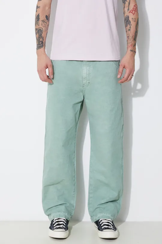 зелений Бавовняні штани Human Made Garment Dyed Painter Pants Чоловічий